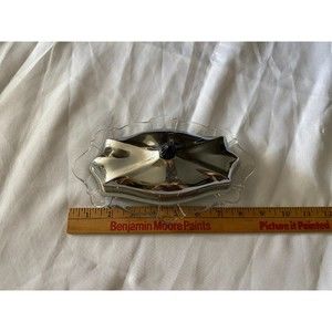 Vintage MCM Aluminum Butter Dish with Glass Plate